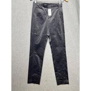 Banana Republic Deven Velour Pull On Pants Womens 0 Gray Casual Minimalist